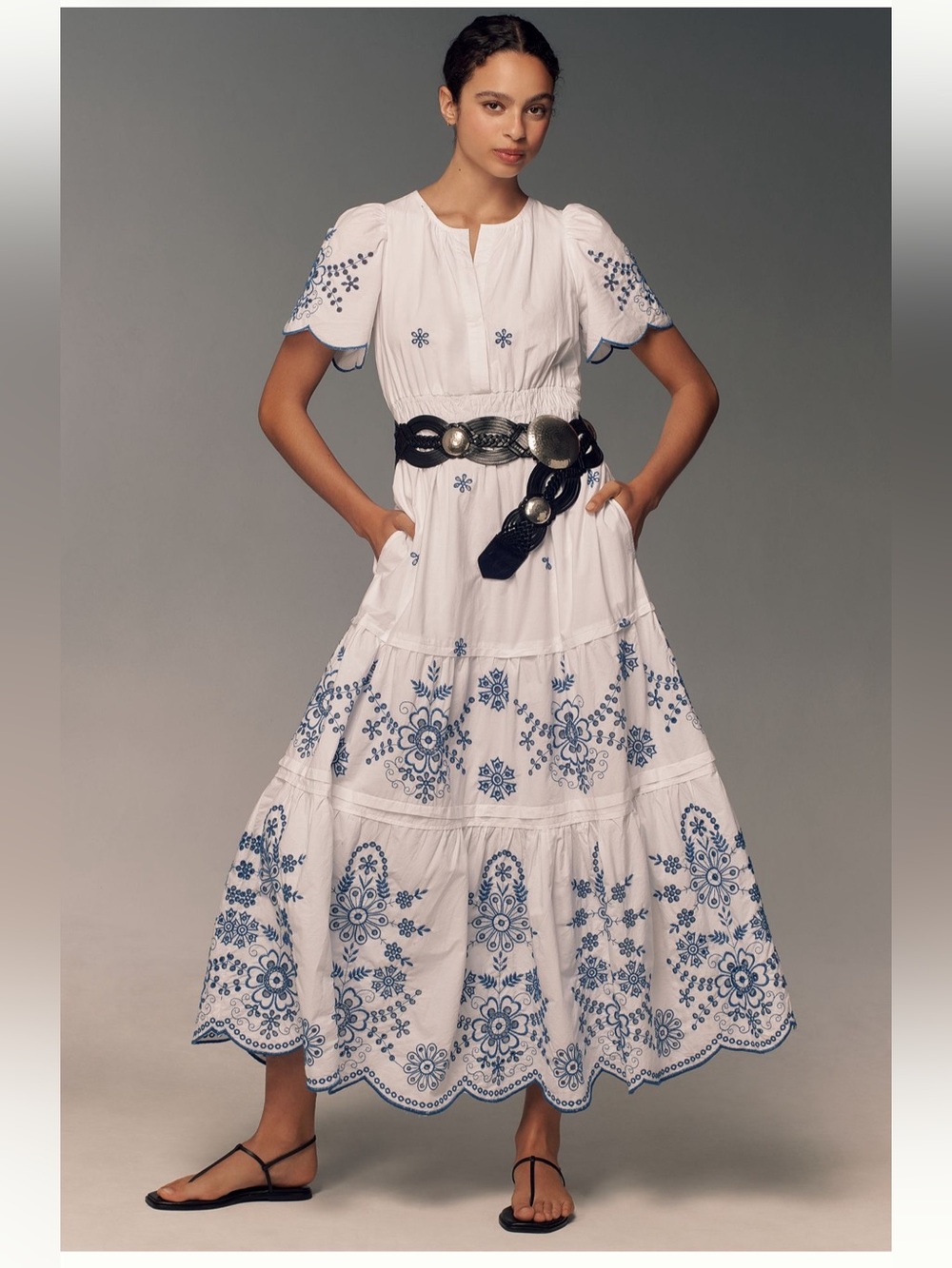 Anthropologie Somerset Eyelet Maxi Dress in Small